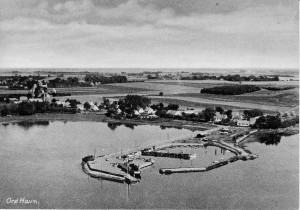 Orø Havn, luftfoto ca 1960