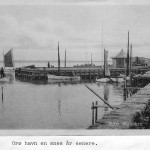 Orø havn, Ourø Skibsbro omkring 1905, postkort